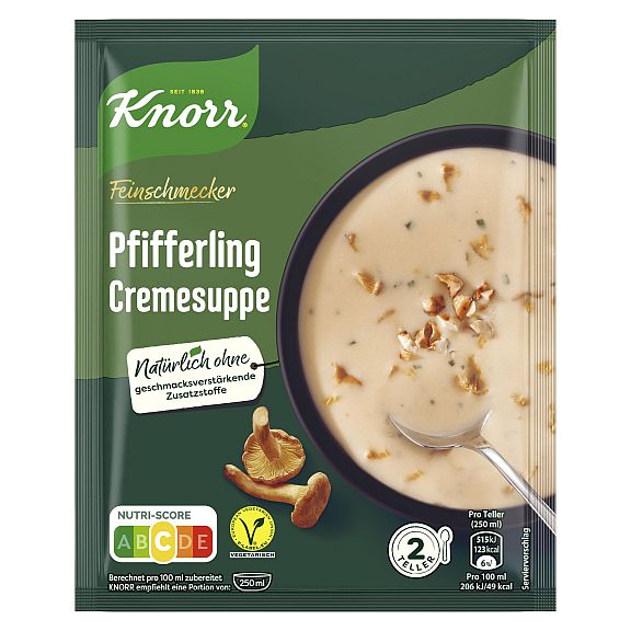 KNORR FEINSCHMECKER PFIFFERLING - CREMESUPPE 2 TELLER - ERG. 500ML